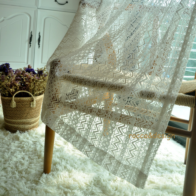 田园蕾丝绣花窗纱