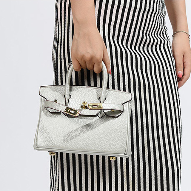 荔枝纹女包真皮手提包