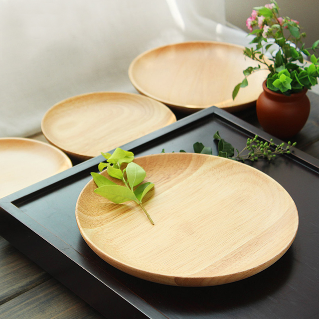 日式原木碟子餐盘