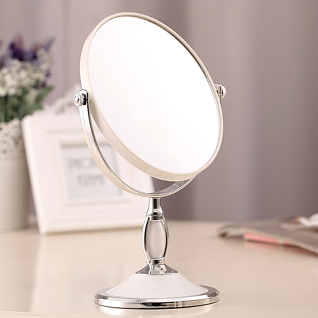 台式双面旋转化妆镜