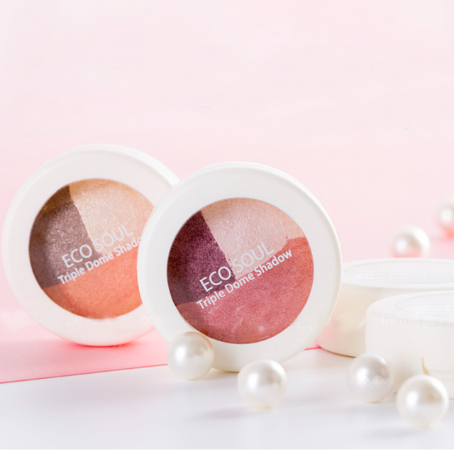 韩国the saem三色眼影