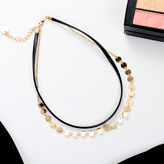 原宿双层锁骨链