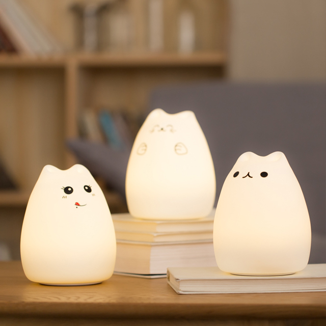 创意七彩硅胶小夜灯