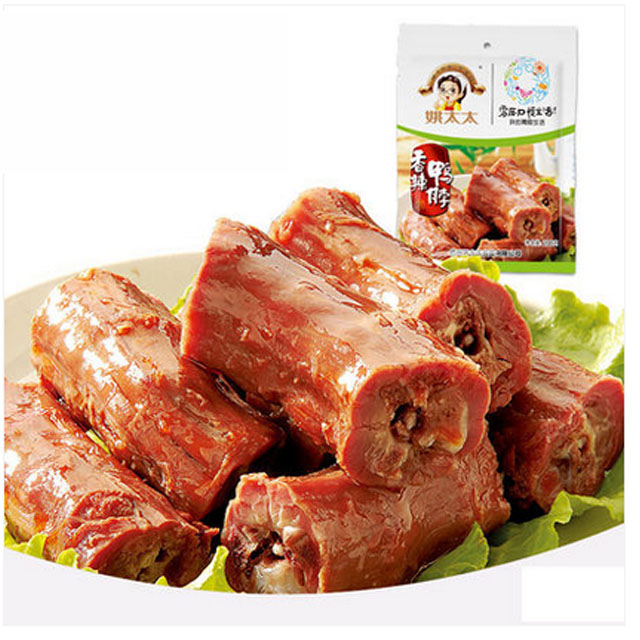 姚太太 香辣鸭脖子200g