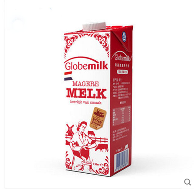 荷兰进口 荷高脱脂牛奶1L*6盒 