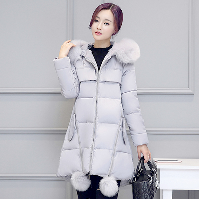 大码中长款羽绒棉服