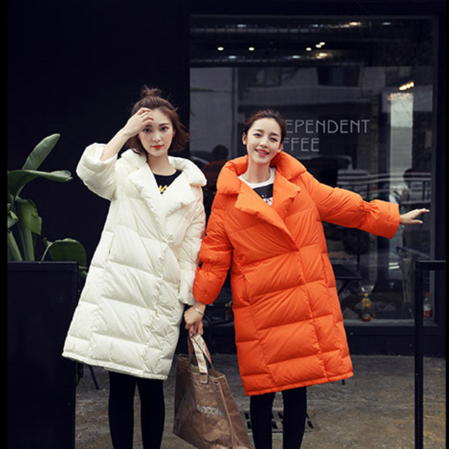 尚纳加厚中长款羽绒服