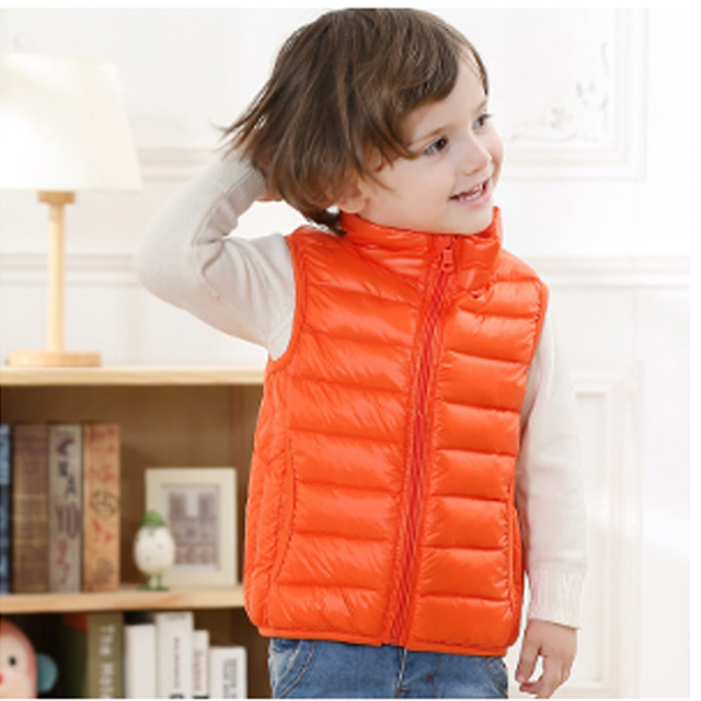 秋冬轻薄款儿童羽绒马甲
