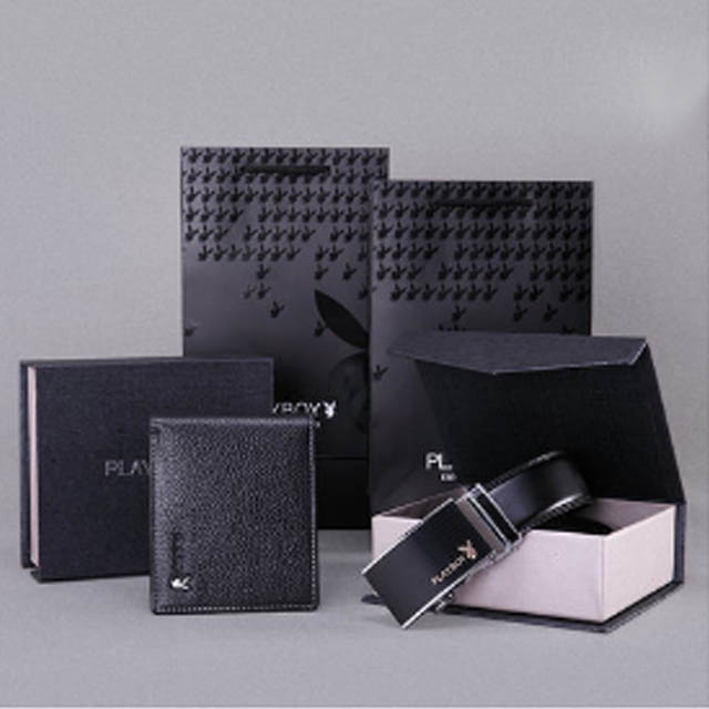 花花公子男士皮带钱包礼盒
