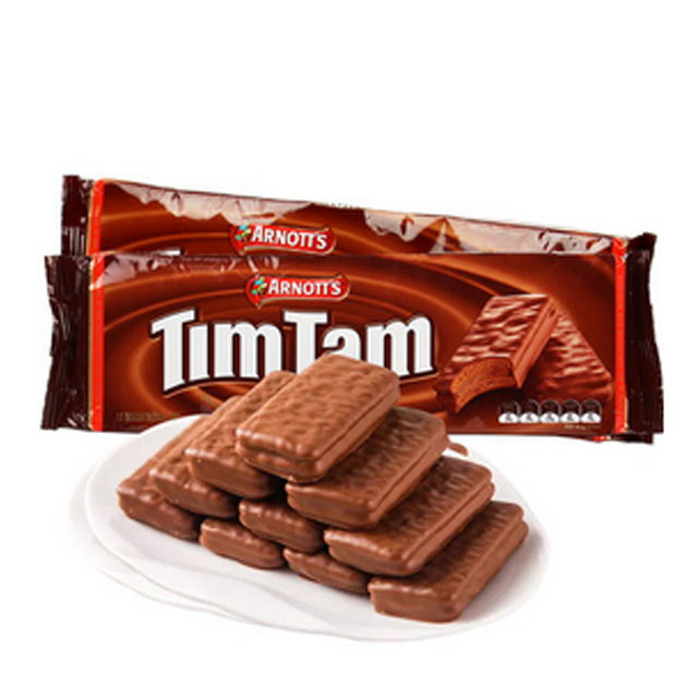 澳洲黑巧克力夹心威化饼干200g