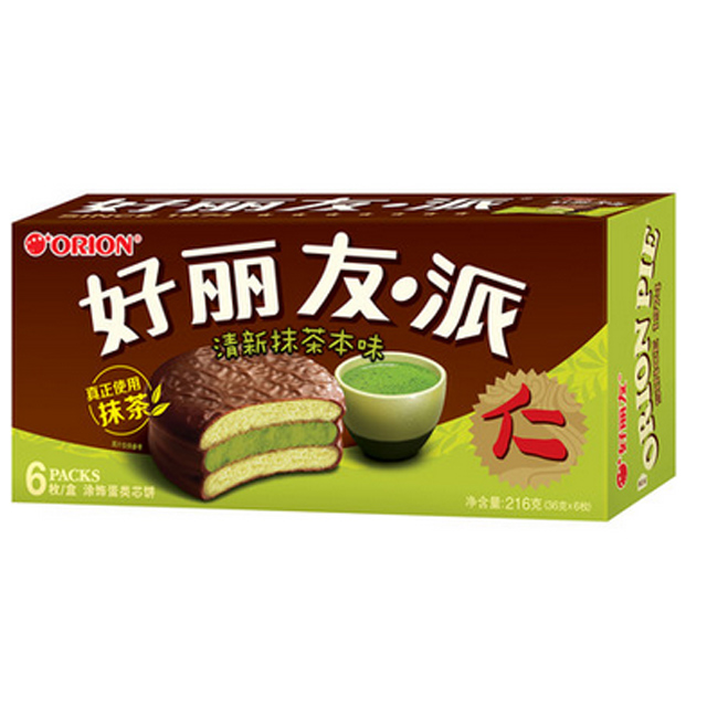 好丽友清新抹茶味巧克力派12枚