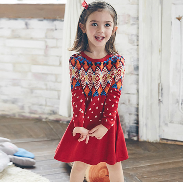 春季女童长袖连衣裙