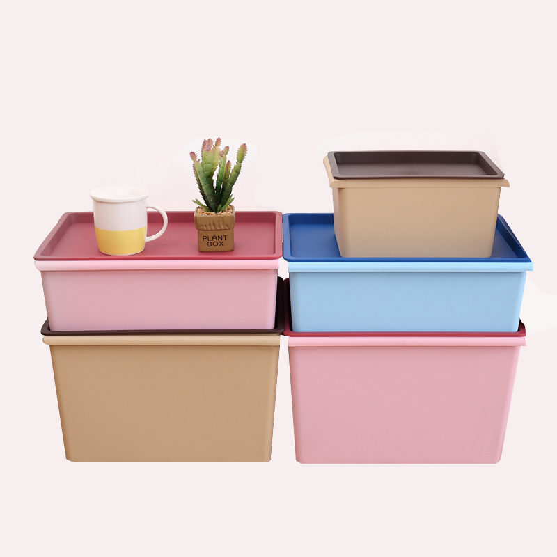 塑料收纳箱有盖衣柜整理箱