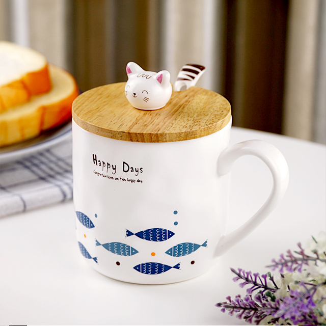 日式Zakka创意猫咪马克杯