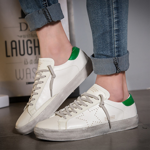 宋仲基同款做旧小白鞋