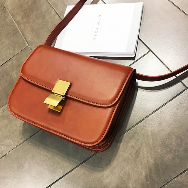 斜背复古box豆腐包