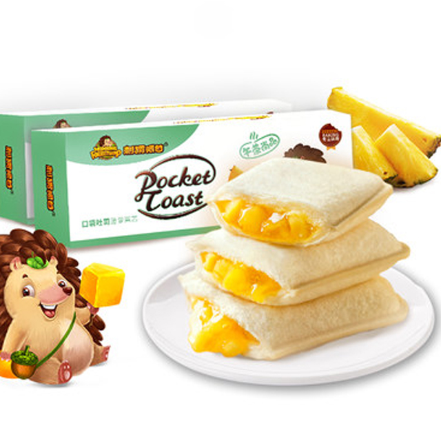 菠萝夹心果粒面包760g