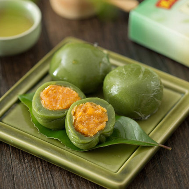 沈大成咸蛋黄肉松豆沙抹茶青团