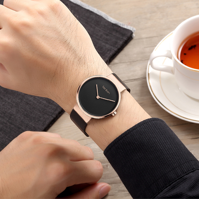 benken真皮超薄手表