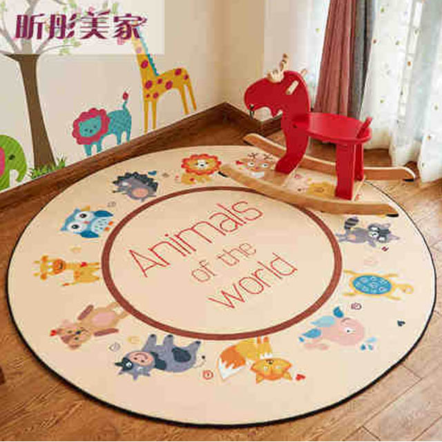 儿童圆形卡通地毯