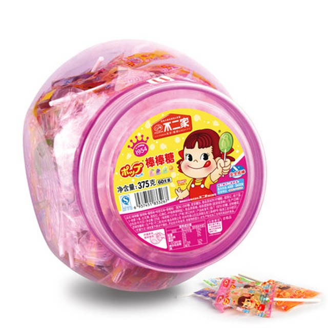 六一儿童节不二家棒棒糖60支桶装