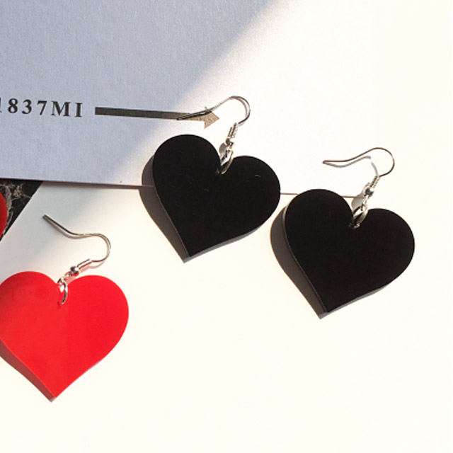 日系甜美气亚克力耳饰