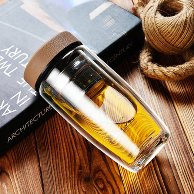 男士双层玻璃杯