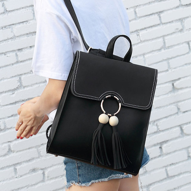 韩版pu时尚个性百搭流苏背包