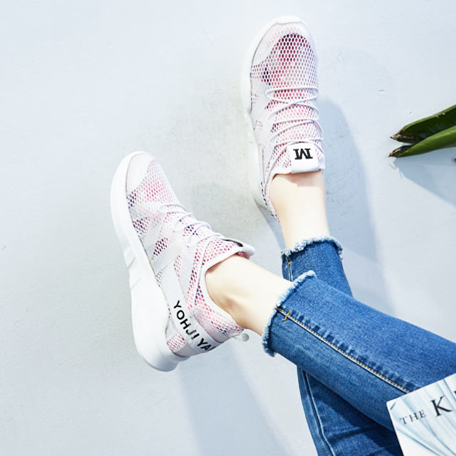 韩版轻便网面运动鞋女