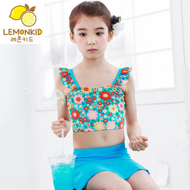 女童分体裙式泳衣