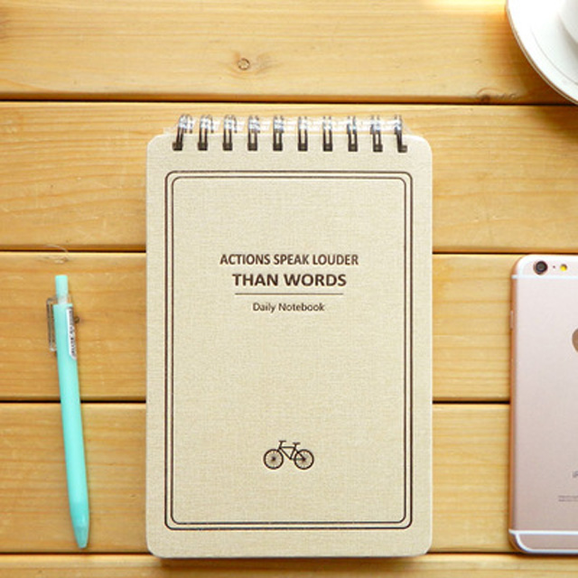 加厚竖翻线简约记事本