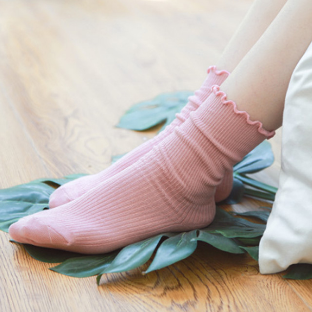 韩国全棉糖果色棉袜