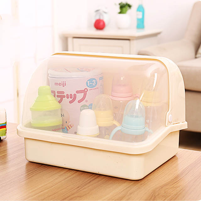 儿童奶瓶收纳箱带盖防尘