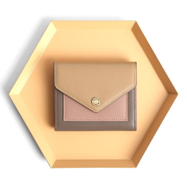 STAR TOWN/繁星小镇牛皮三折女士钱夹