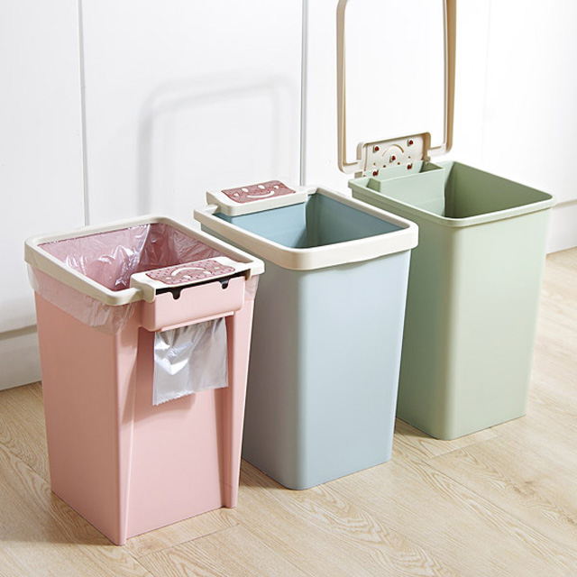 家用方形垃圾桶带压圈