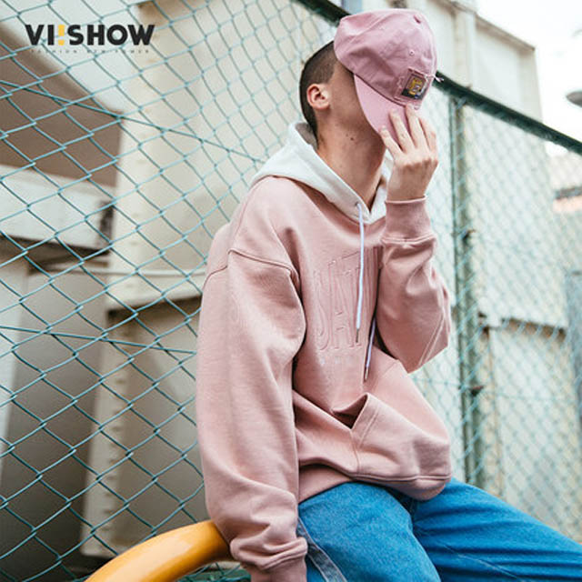 情侣嘻哈连帽套头卫衣