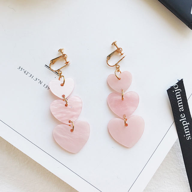 长款超仙气质少女心爱心耳环