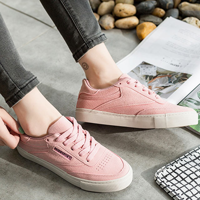 原宿平底帆布鞋