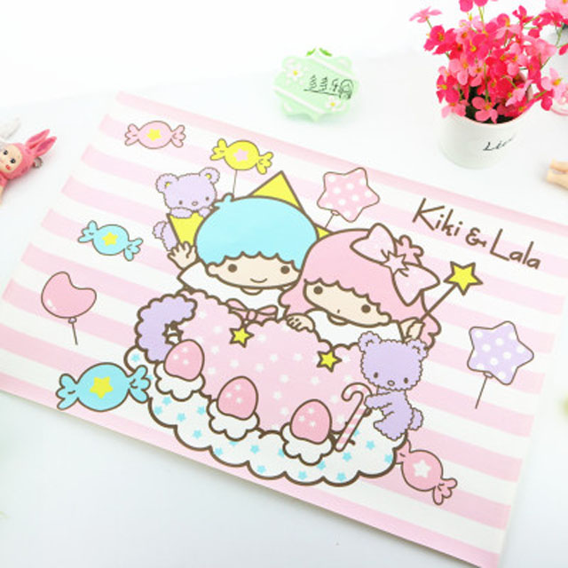 粉嫩双子星隔热餐垫