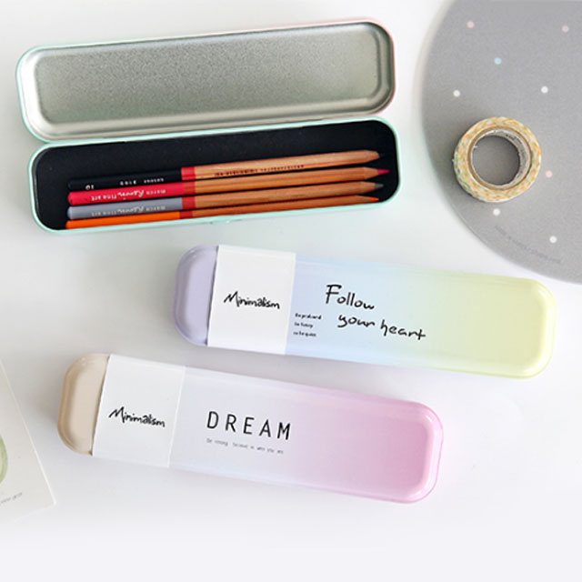 韩国创意马口铁文具盒