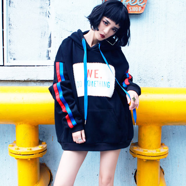 潮牌秋冬oversize薄款卫衣