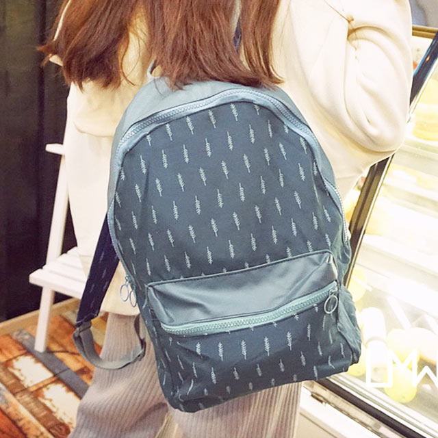 印花森系学院风背包