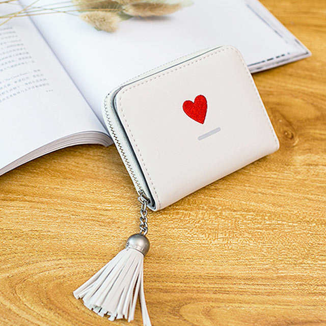 流苏爱心卡通钱包