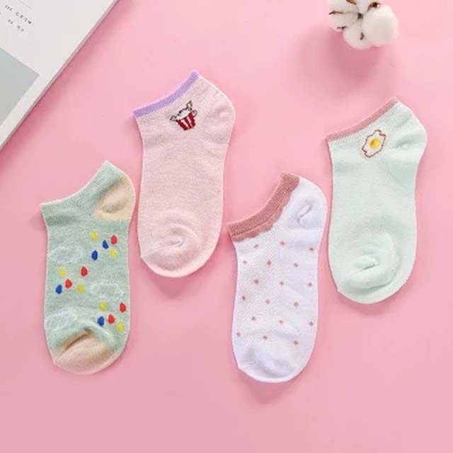 纯棉低帮可爱短袜
