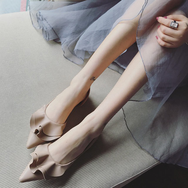甜美风淑女尖头单鞋