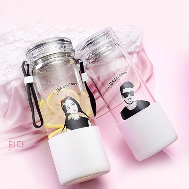 便携耐热玻璃水杯