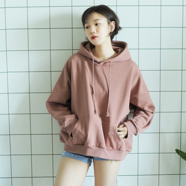 初可宽松连帽卫衣女