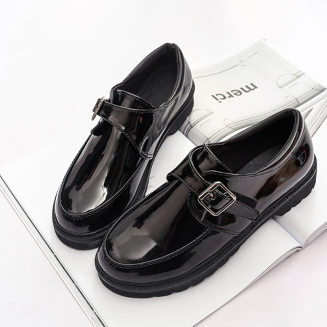 英伦风小皮鞋女