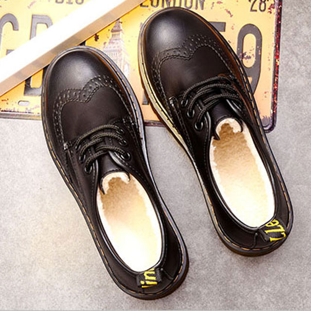 英伦风复古布洛克厚底单鞋