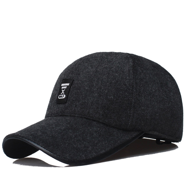 男士毛呢棒球帽